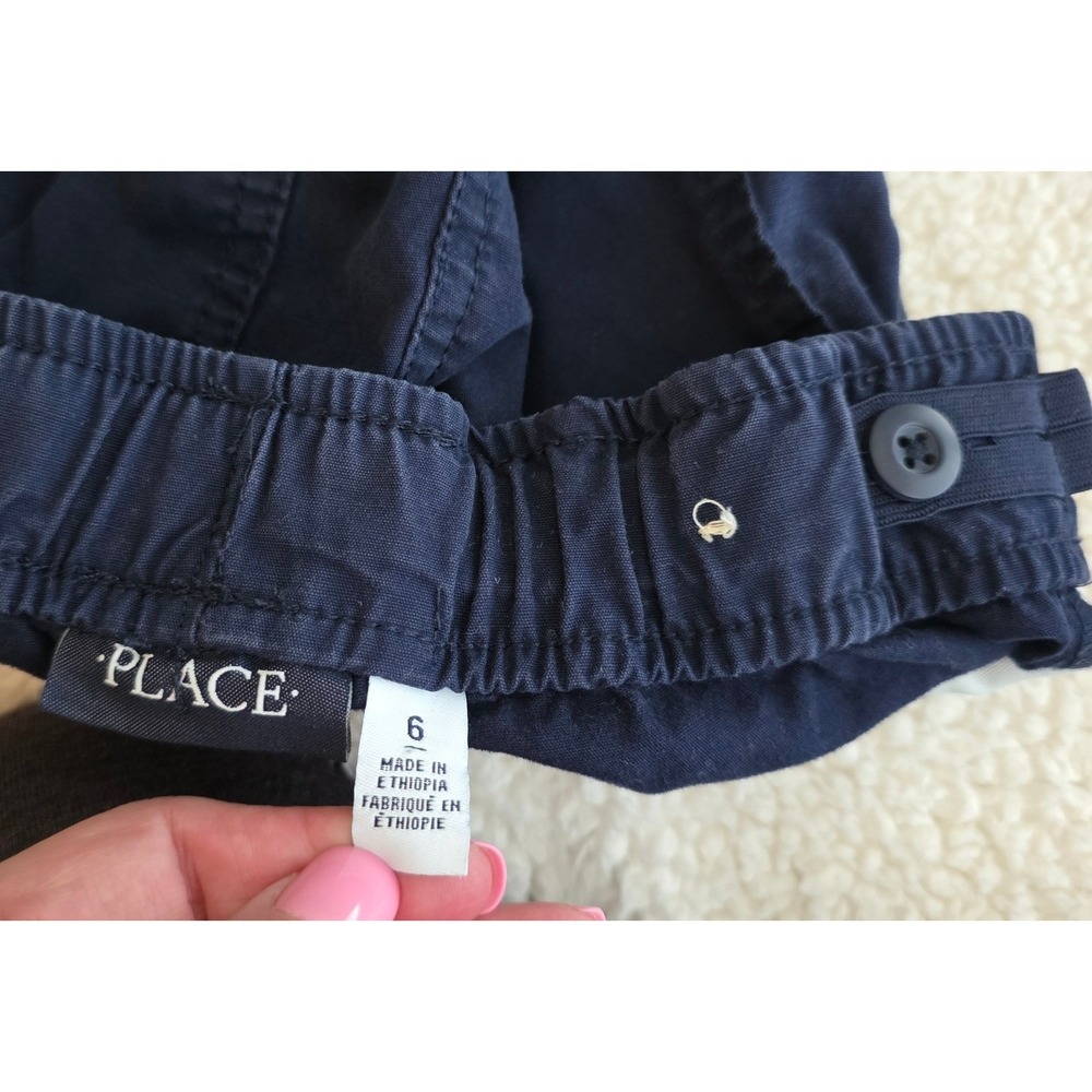 The Children's Place Boys Navy Blue Chino Pull-On Shorts Size 6 Elastic Waist - Picture 5 of 8